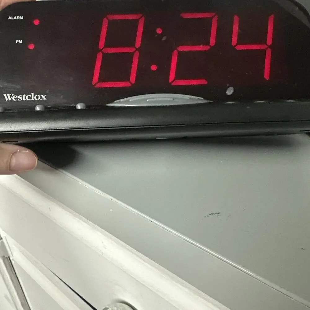 Vintage Westclox Model 22717 Alarm Clock‎ Large Digital Display Tested Works